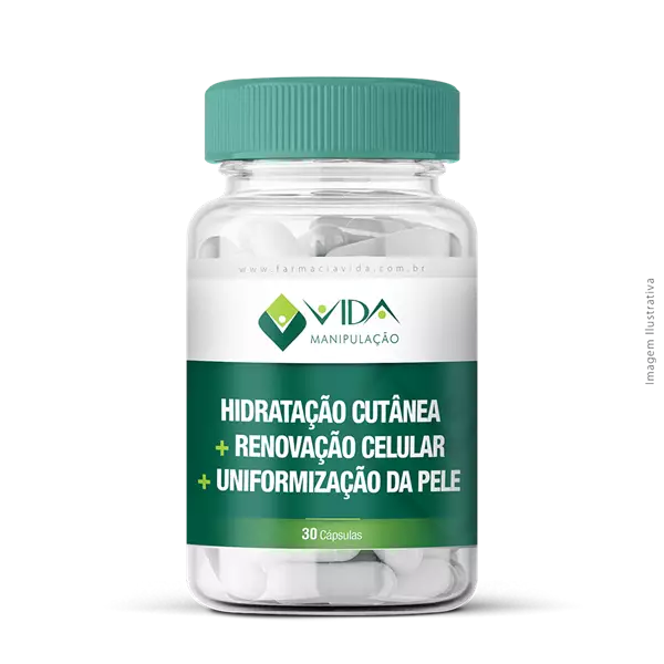 Hidratação cutânea + Renovação Celular + Uniformização da Pele 30 Cápsulas Imagem de Hidratação cutânea + Renovação Celular + Uniformização da Pele 30 Cápsulas